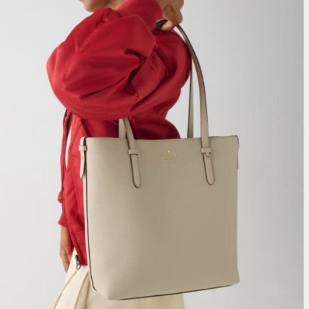 Kate Spade Juliette Leather Medium Tote Light Sand